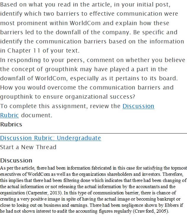 7-1 Discussion WorldCom What Happened